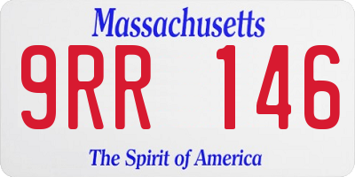 MA license plate 9RR146