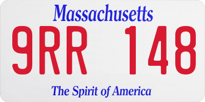MA license plate 9RR148