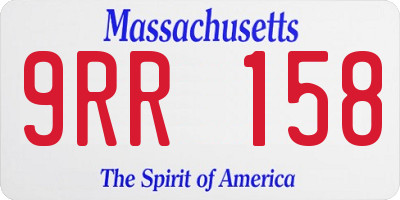 MA license plate 9RR158