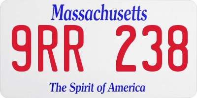 MA license plate 9RR238