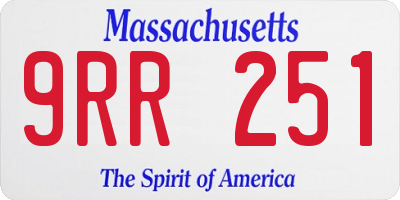 MA license plate 9RR251