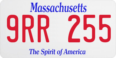 MA license plate 9RR255