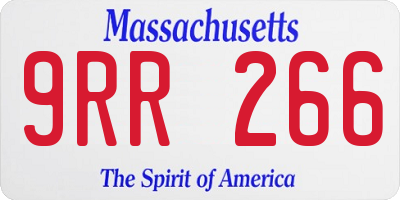 MA license plate 9RR266