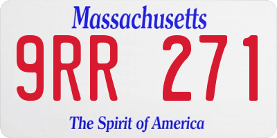 MA license plate 9RR271