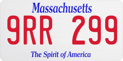 MA license plate 9RR299