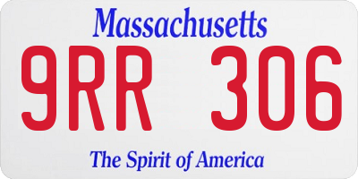MA license plate 9RR306