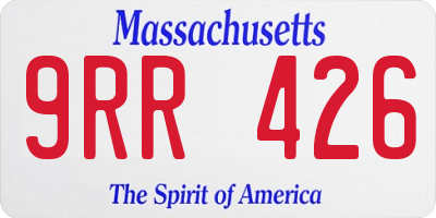 MA license plate 9RR426