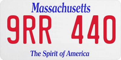 MA license plate 9RR440