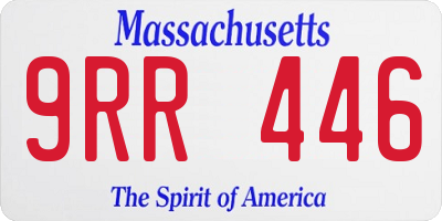 MA license plate 9RR446