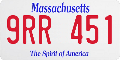 MA license plate 9RR451