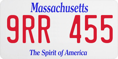 MA license plate 9RR455