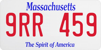 MA license plate 9RR459