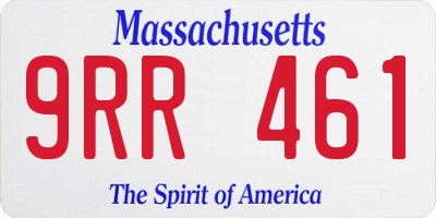 MA license plate 9RR461
