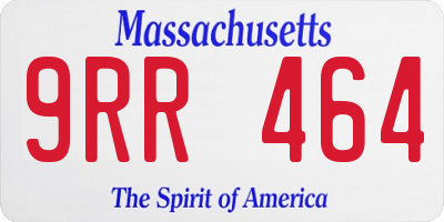 MA license plate 9RR464