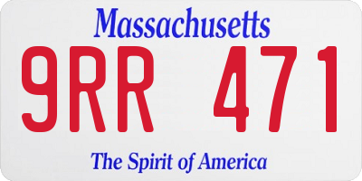 MA license plate 9RR471