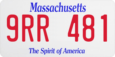 MA license plate 9RR481