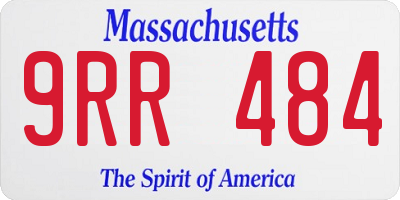 MA license plate 9RR484