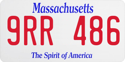 MA license plate 9RR486