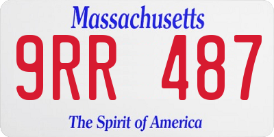 MA license plate 9RR487