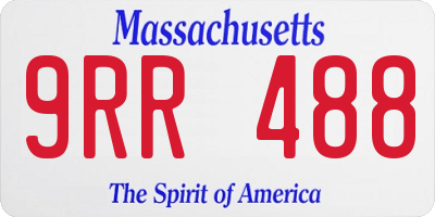 MA license plate 9RR488