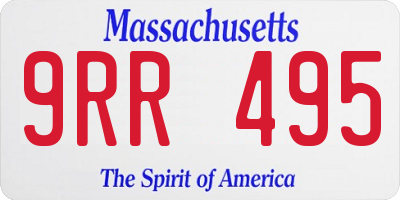 MA license plate 9RR495