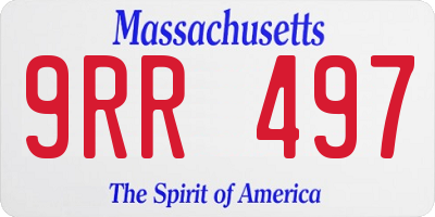 MA license plate 9RR497