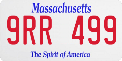 MA license plate 9RR499