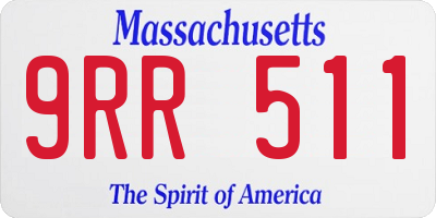 MA license plate 9RR511