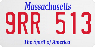 MA license plate 9RR513
