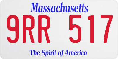 MA license plate 9RR517
