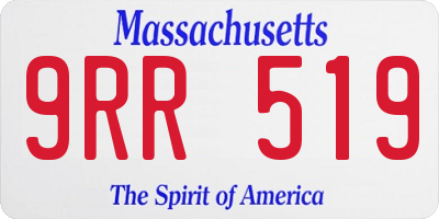 MA license plate 9RR519