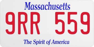 MA license plate 9RR559