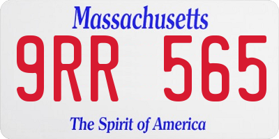 MA license plate 9RR565
