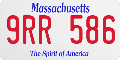 MA license plate 9RR586