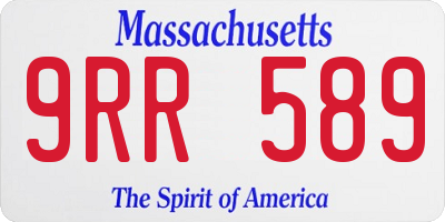 MA license plate 9RR589