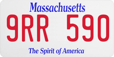 MA license plate 9RR590