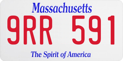 MA license plate 9RR591
