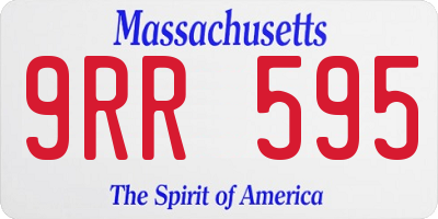 MA license plate 9RR595