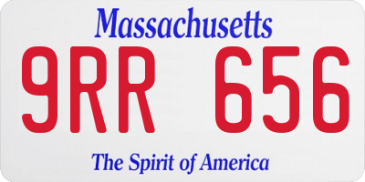 MA license plate 9RR656