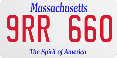 MA license plate 9RR660