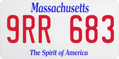 MA license plate 9RR683