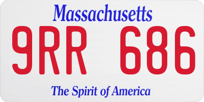 MA license plate 9RR686