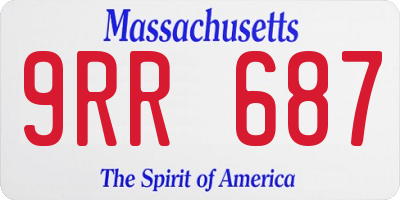MA license plate 9RR687