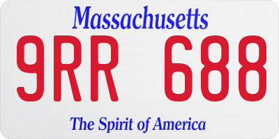 MA license plate 9RR688