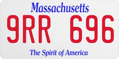 MA license plate 9RR696