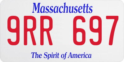 MA license plate 9RR697