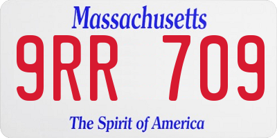 MA license plate 9RR709