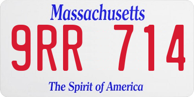 MA license plate 9RR714