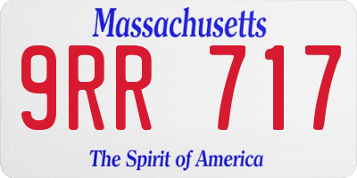 MA license plate 9RR717