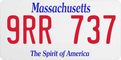 MA license plate 9RR737